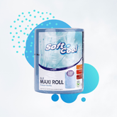 Hotpack | Soft n Cool Blue Maxi Roll 350 Sheets | 6 Rolls - Hotpack Global